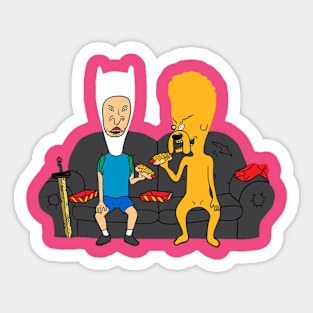 hot dog beavis and butthead Sticker